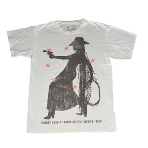 Beyonce Most Wanted Tee M White Cowboy Carter Tour‎ 2025 Merch NEW *flaw